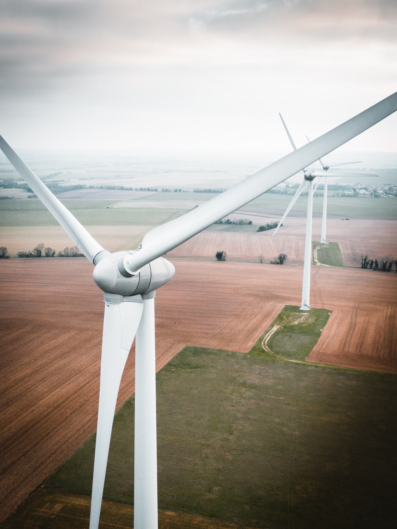 sky view of windmill